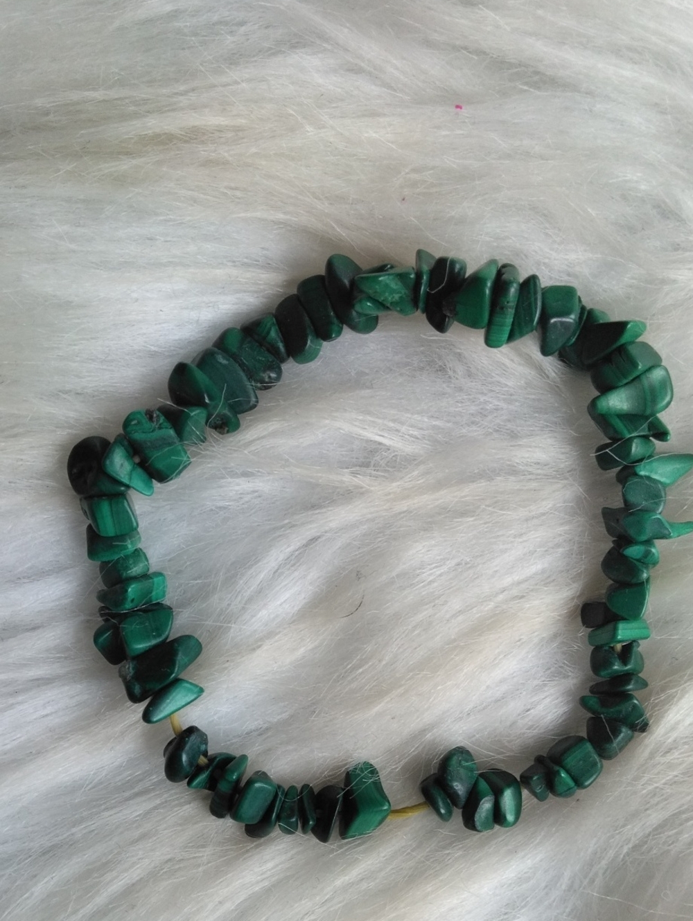 Green Malachite Chip Stretch Bracelet - Women Jewelry